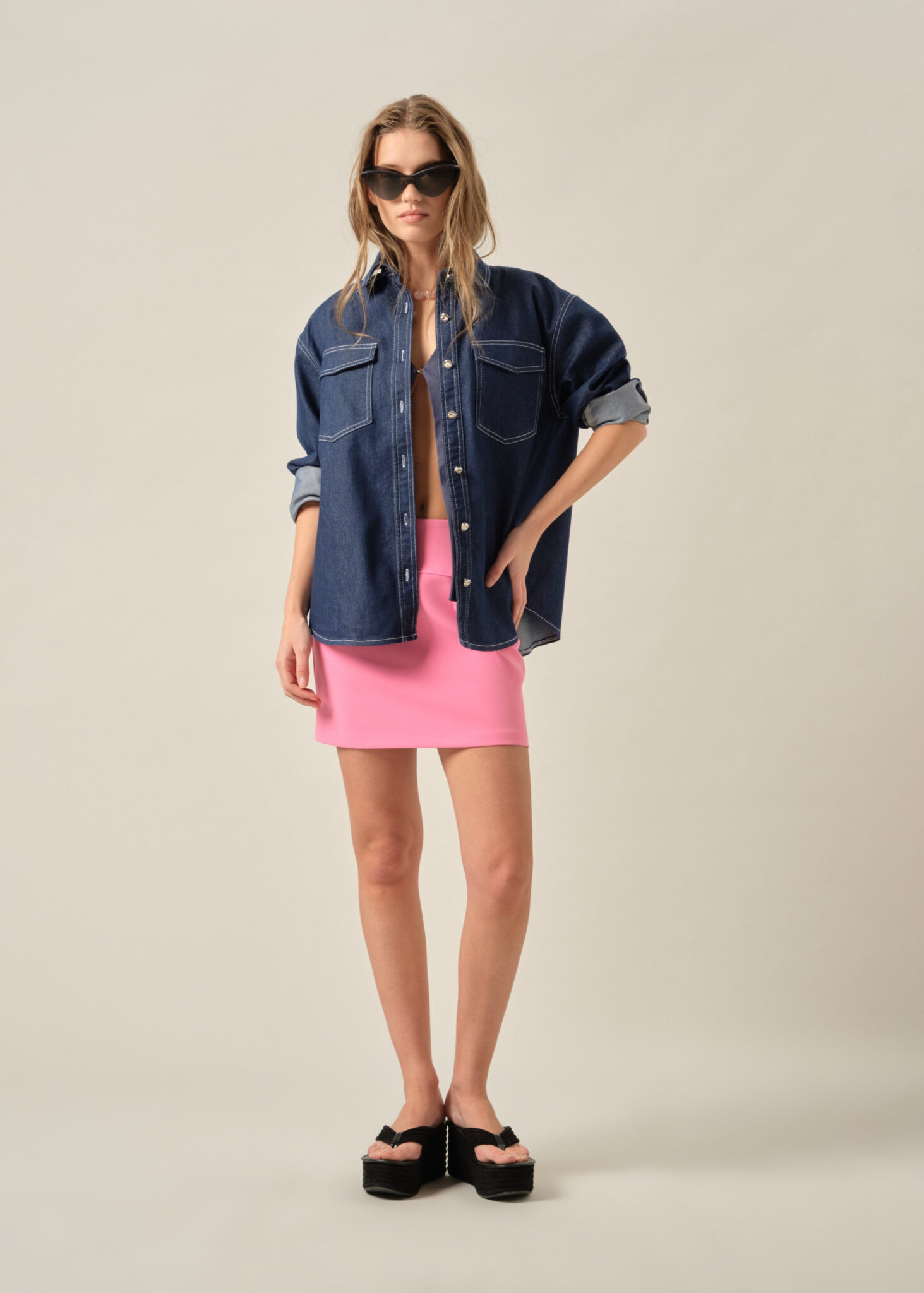 DENIM OVERSIZED SHIRT