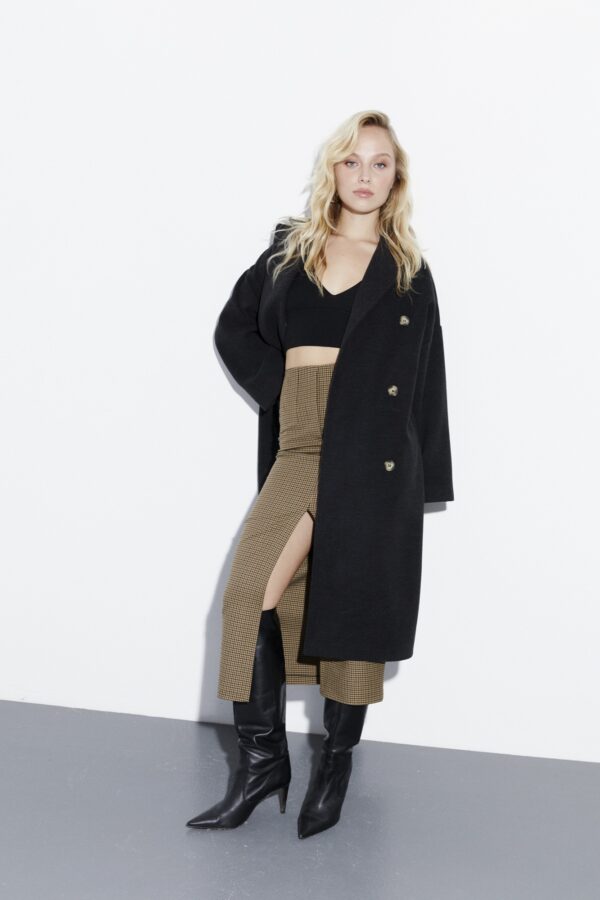 Oversize Kaşe Kaban