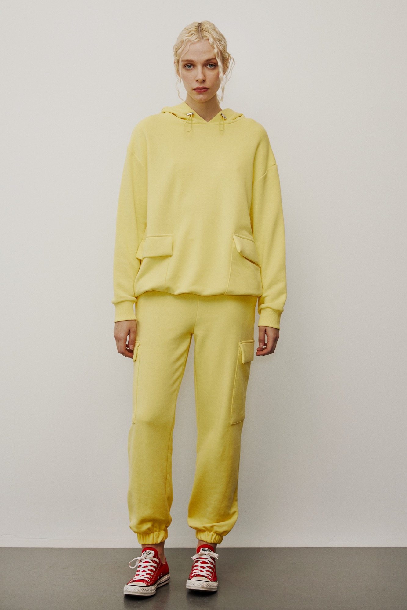Cep Detaylı Oversize Sweatshirt - Kargo Jogger Pantolon