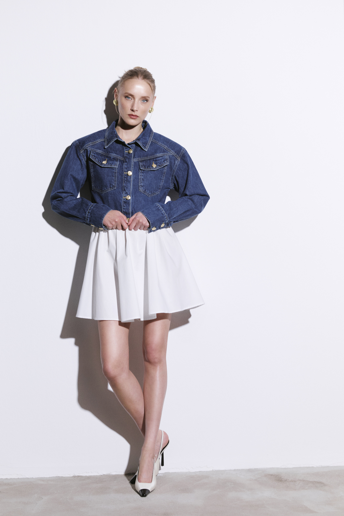 Vatkalı Denim Ceket