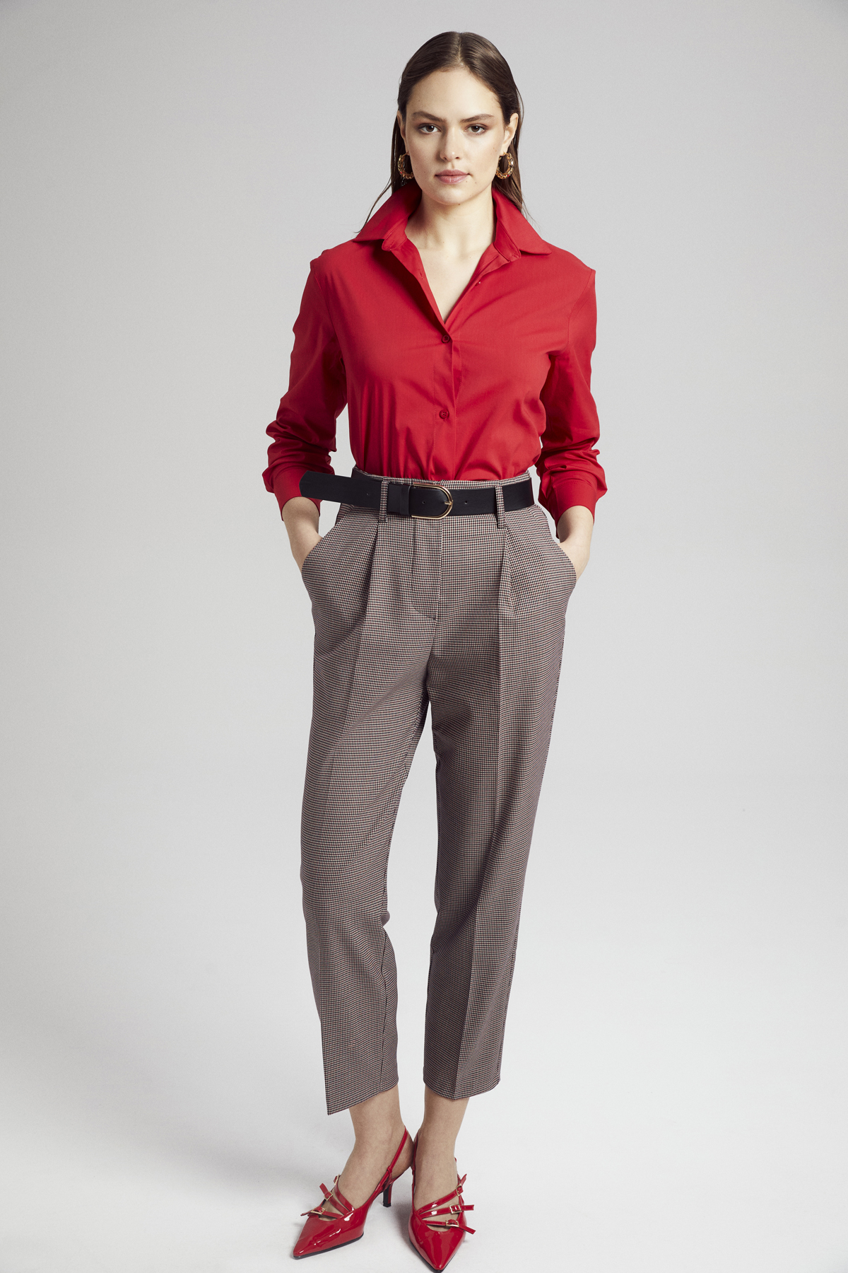 Kemerli Carrot Fit Pantolon